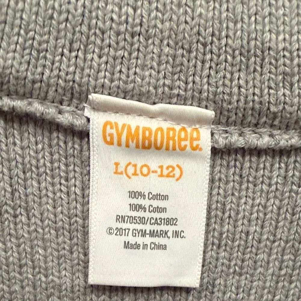 Gymboree Gray Striped Kids Sweater Size Large (10-12)